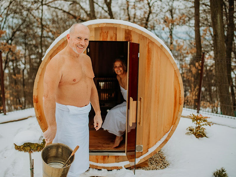 sauna tonneau, sauna exterieur, jardin, sauna maison, avantage