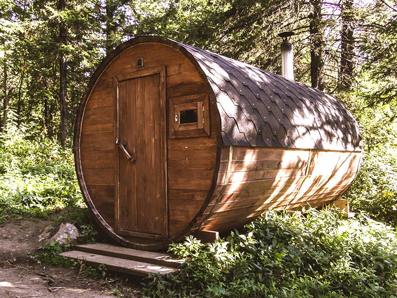 sauna exterieur, sauna tonneau, sauna baril, infrarouge, traditionnel