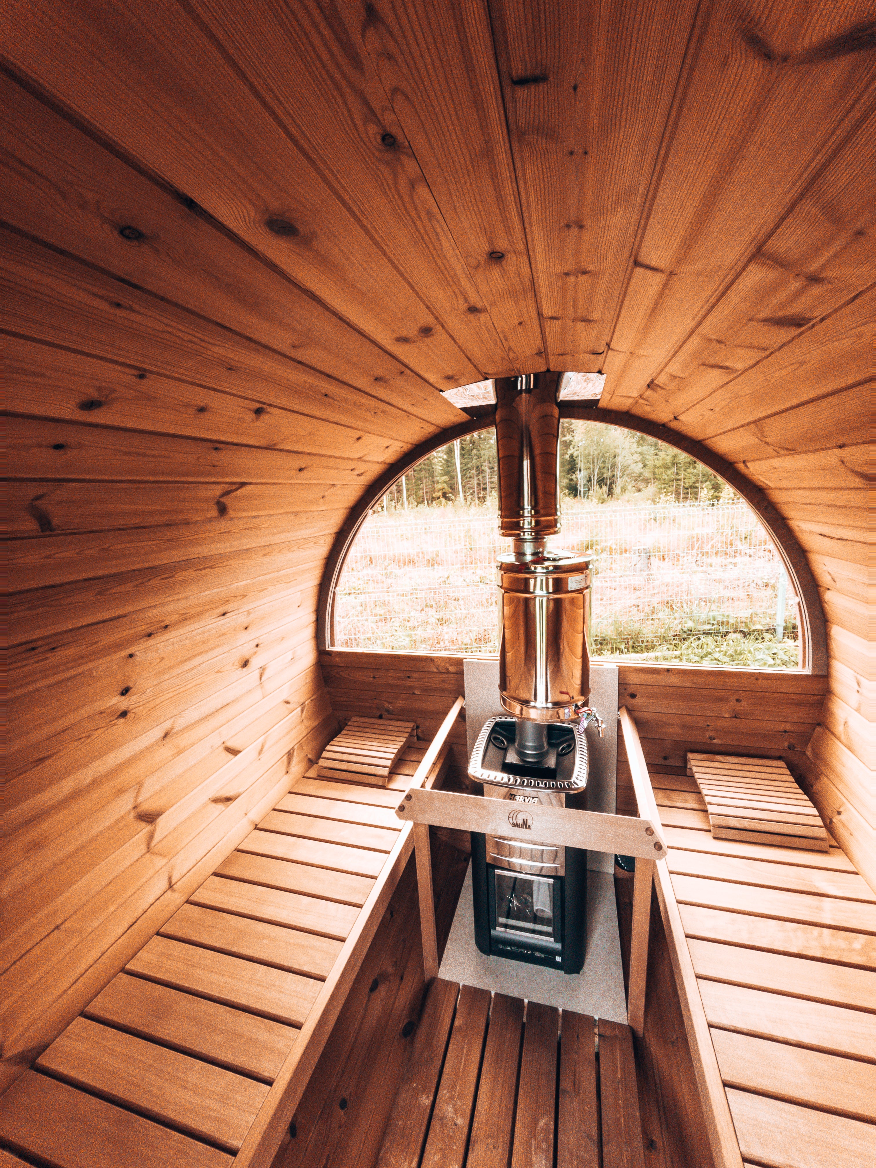 Sauna Extérieur en Bois thermo-traité pour 4 Personnes