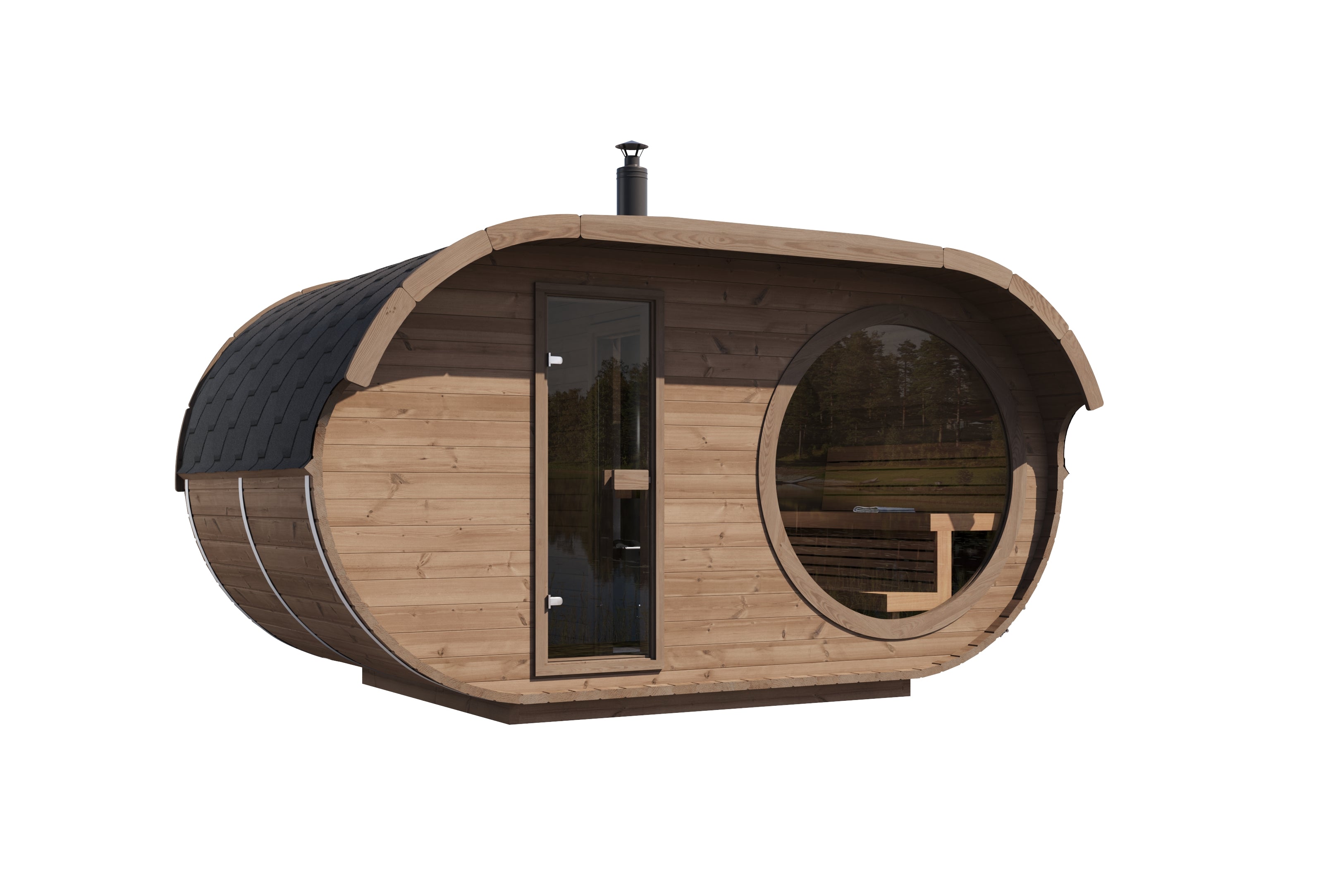 Sauna Jardin avec vestiaire et chauffage - 3 Places