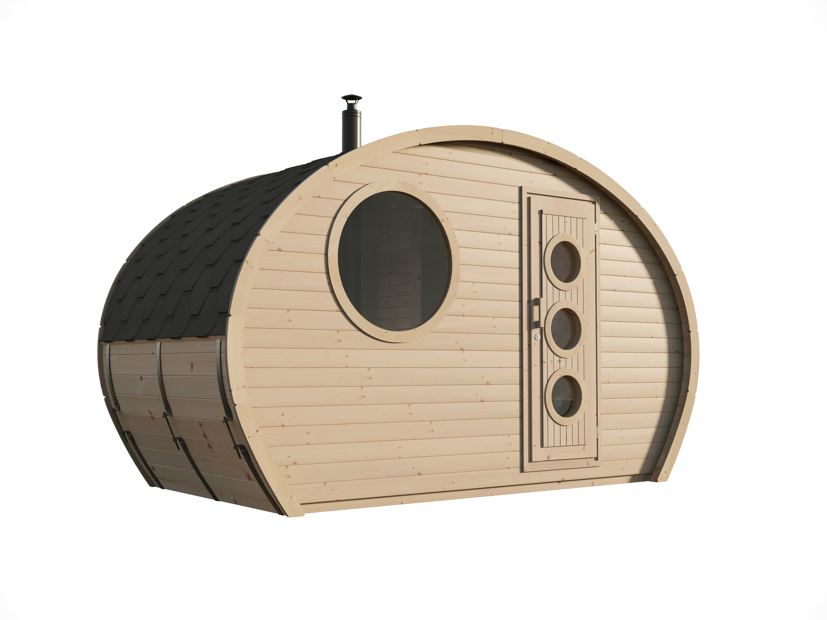 Sauna extérieur en bois thermo-traité 2-3 personnes