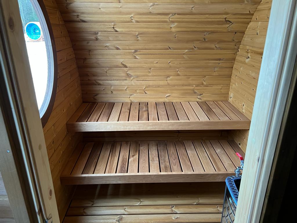 Sauna extérieur en bois thermo-traité 2-3 personnes