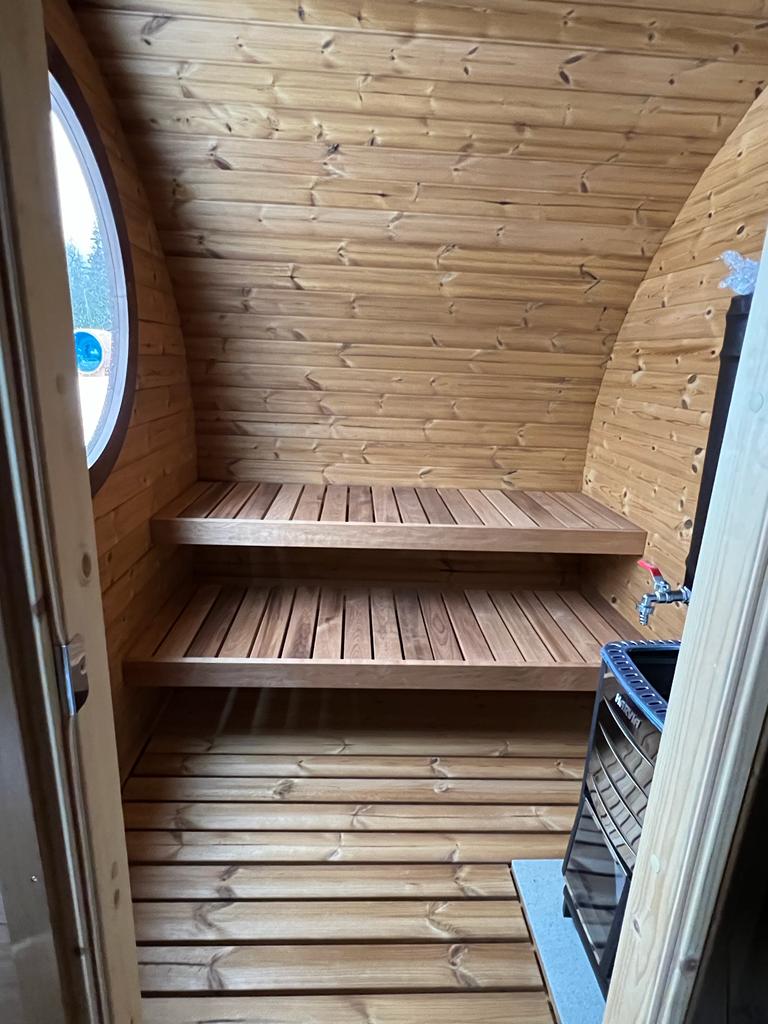 Sauna extérieur en bois thermo-traité 2-3 personnes