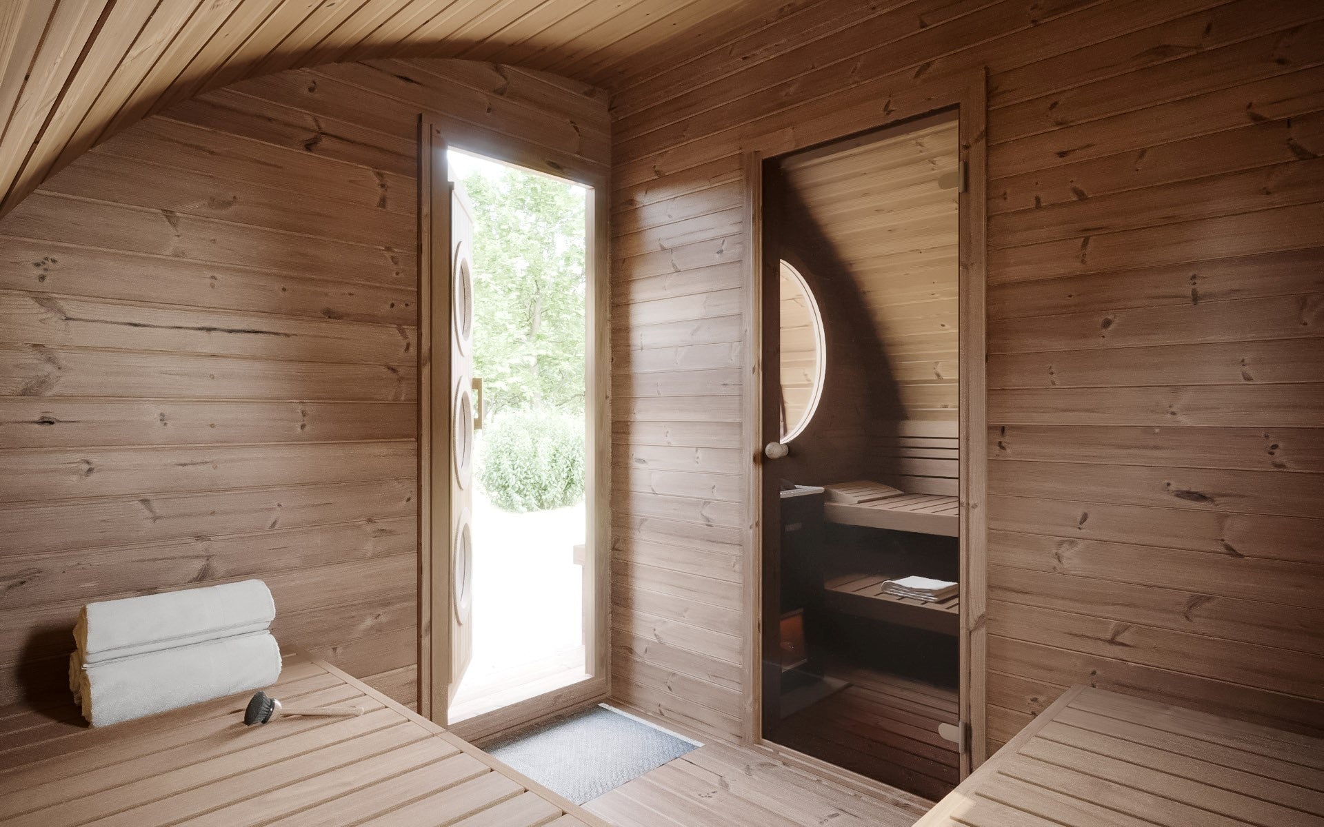 Sauna Extérieur en Thermo-traité 3-4 places