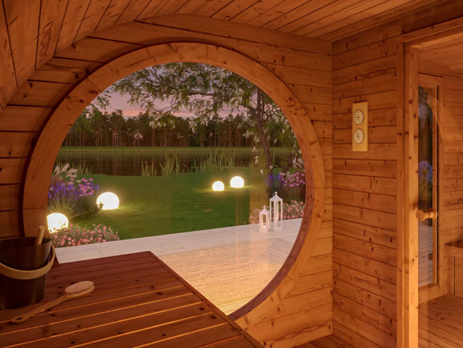 Sauna Jardin avec vestiaire et chauffage - 3 Places