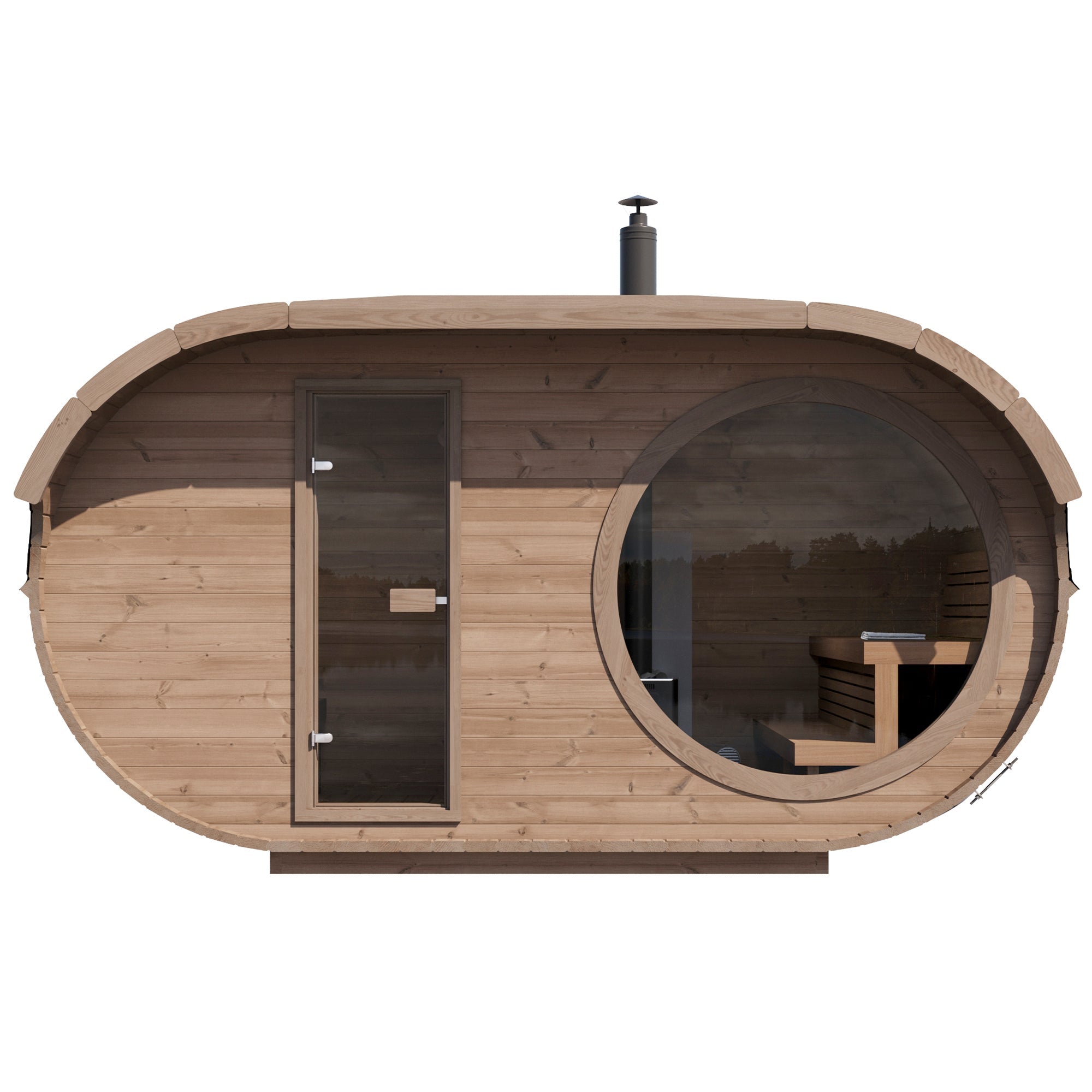 Sauna Jardin avec vestiaire et chauffage - 3 Places