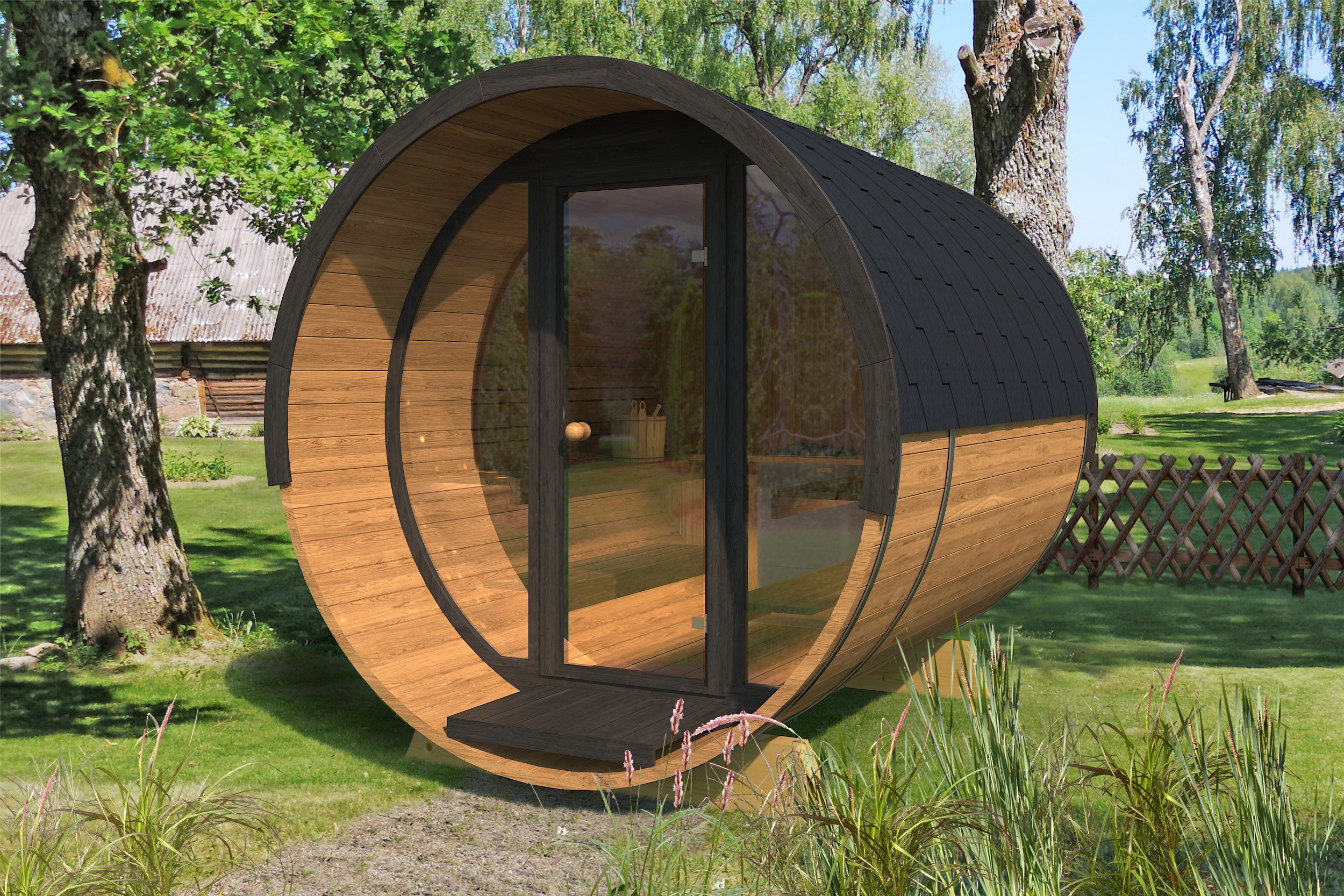 Sauna Jardin Deluxe 280 en Bois Thermo-traité