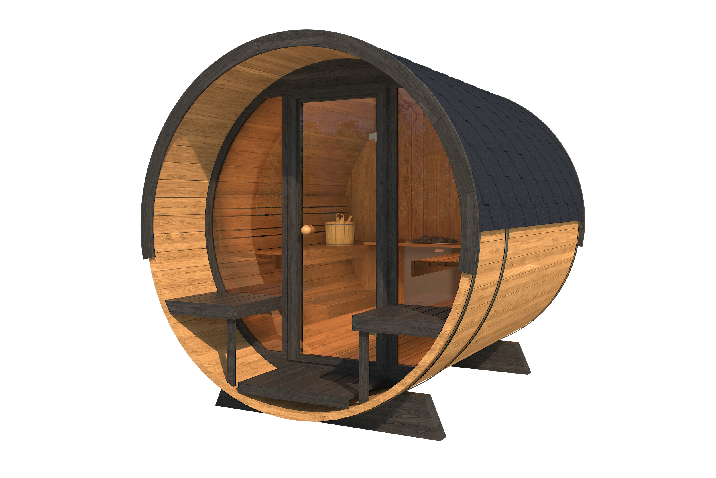 Sauna Jardin Deluxe 280 en Bois Thermo-traité