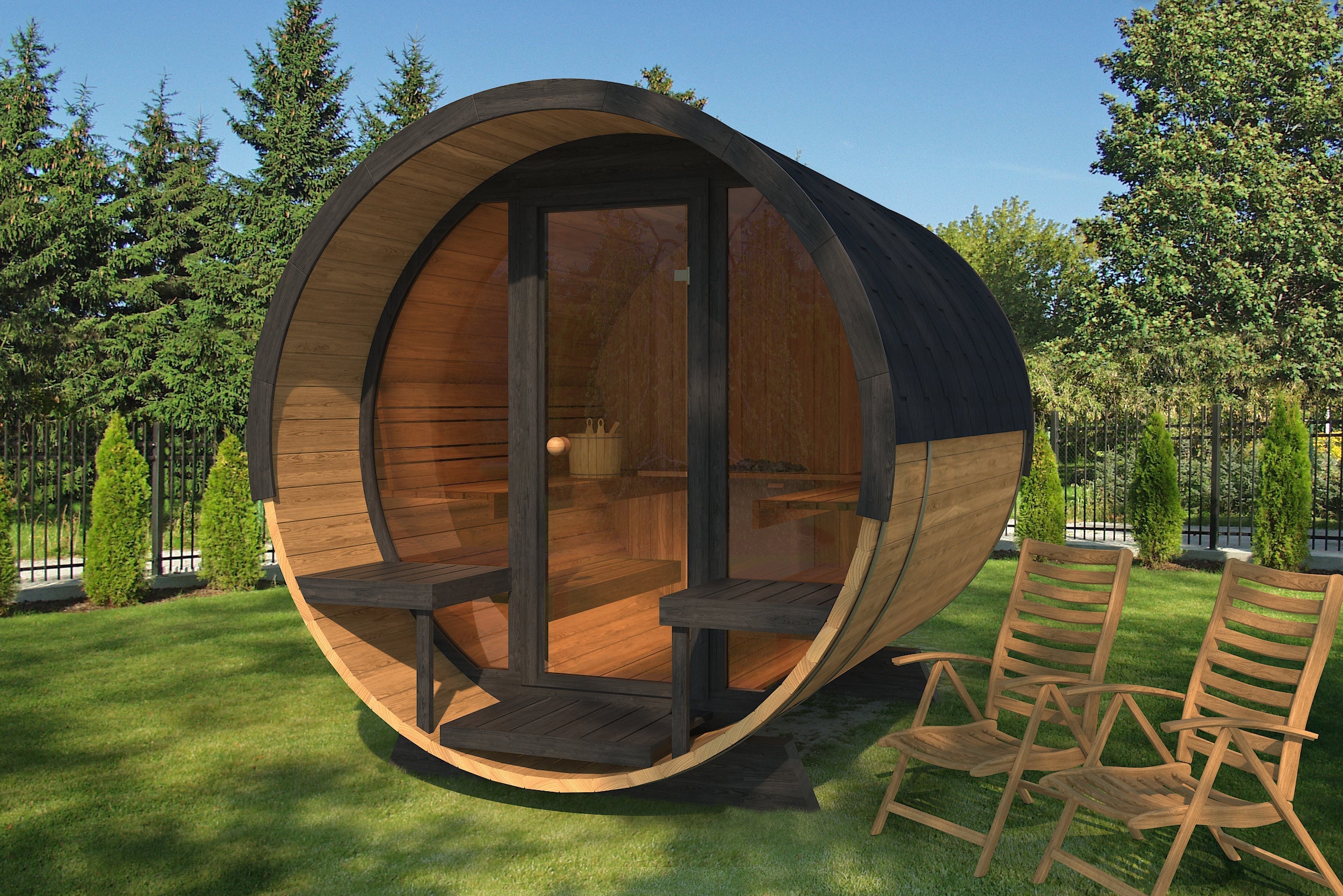 Sauna Jardin Deluxe 280 en Bois Thermo-traité