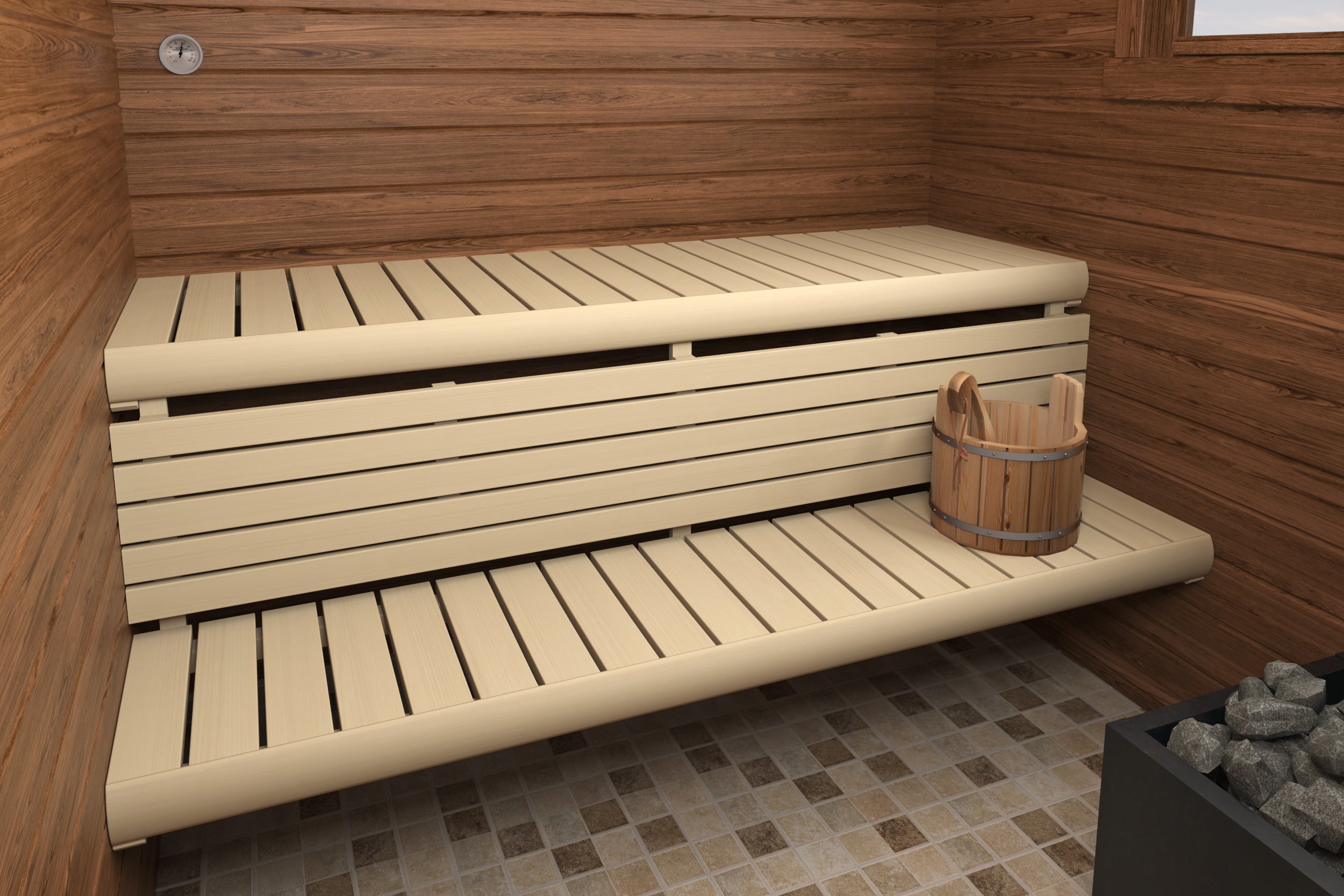 Sauna  Jardin en bois naturel