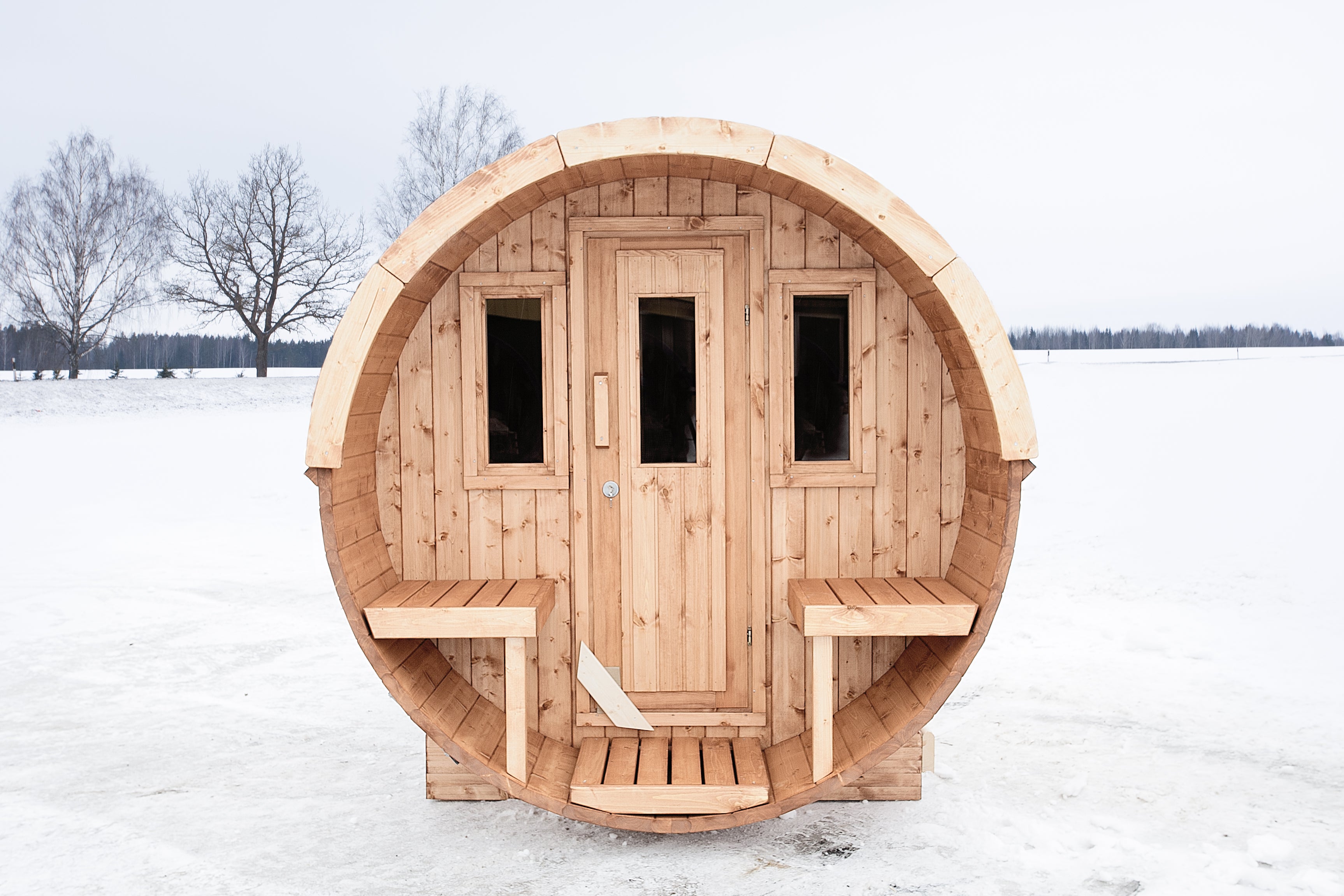 Sauna Extérieur en Bois thermo-traité pour 4 Personnes