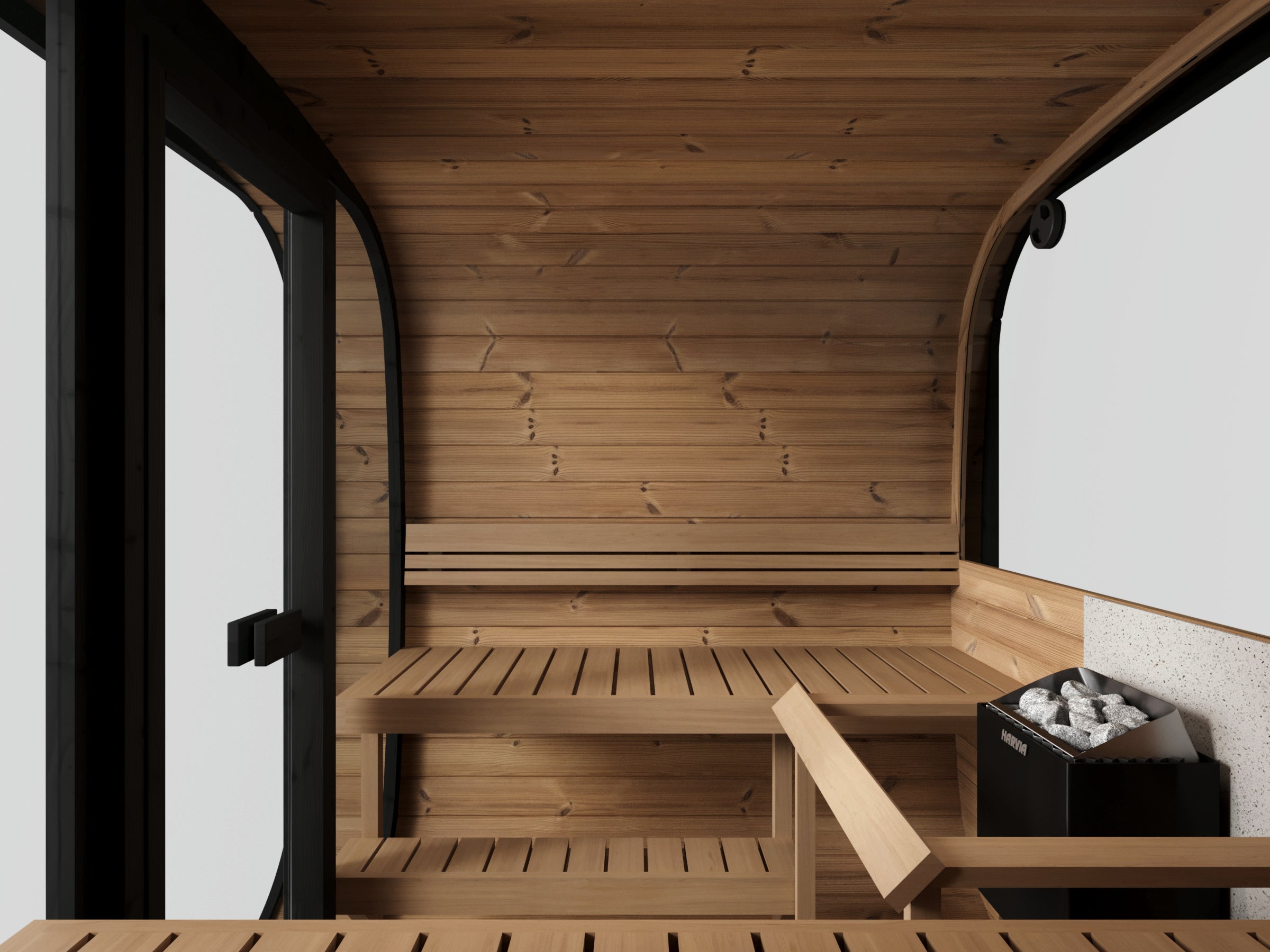 Sauna Jardin cubique en verre