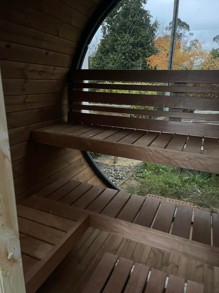 Sauna extérieur en bois thermo-traité 2-3 places