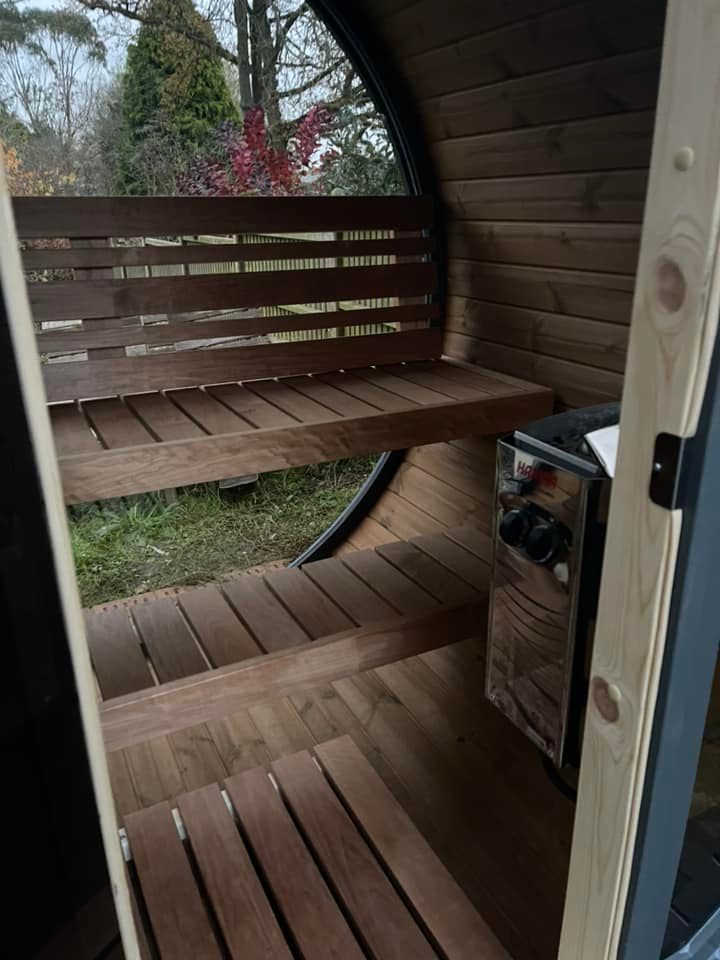 Sauna extérieur en bois thermo-traité 2-3 places