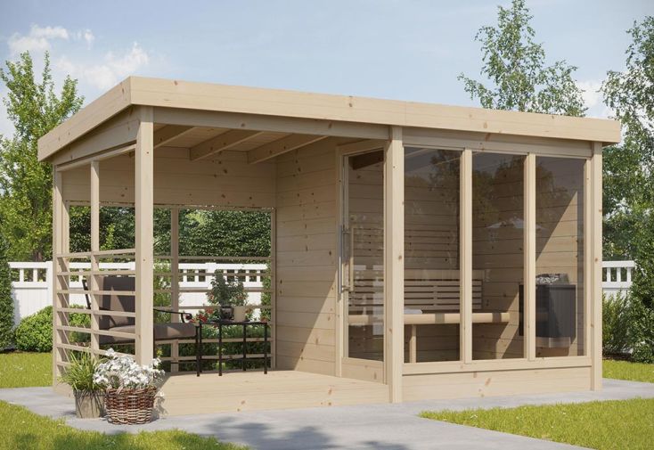 Sauna Jardin en bois d'épicéa - Surface 8,67 m²