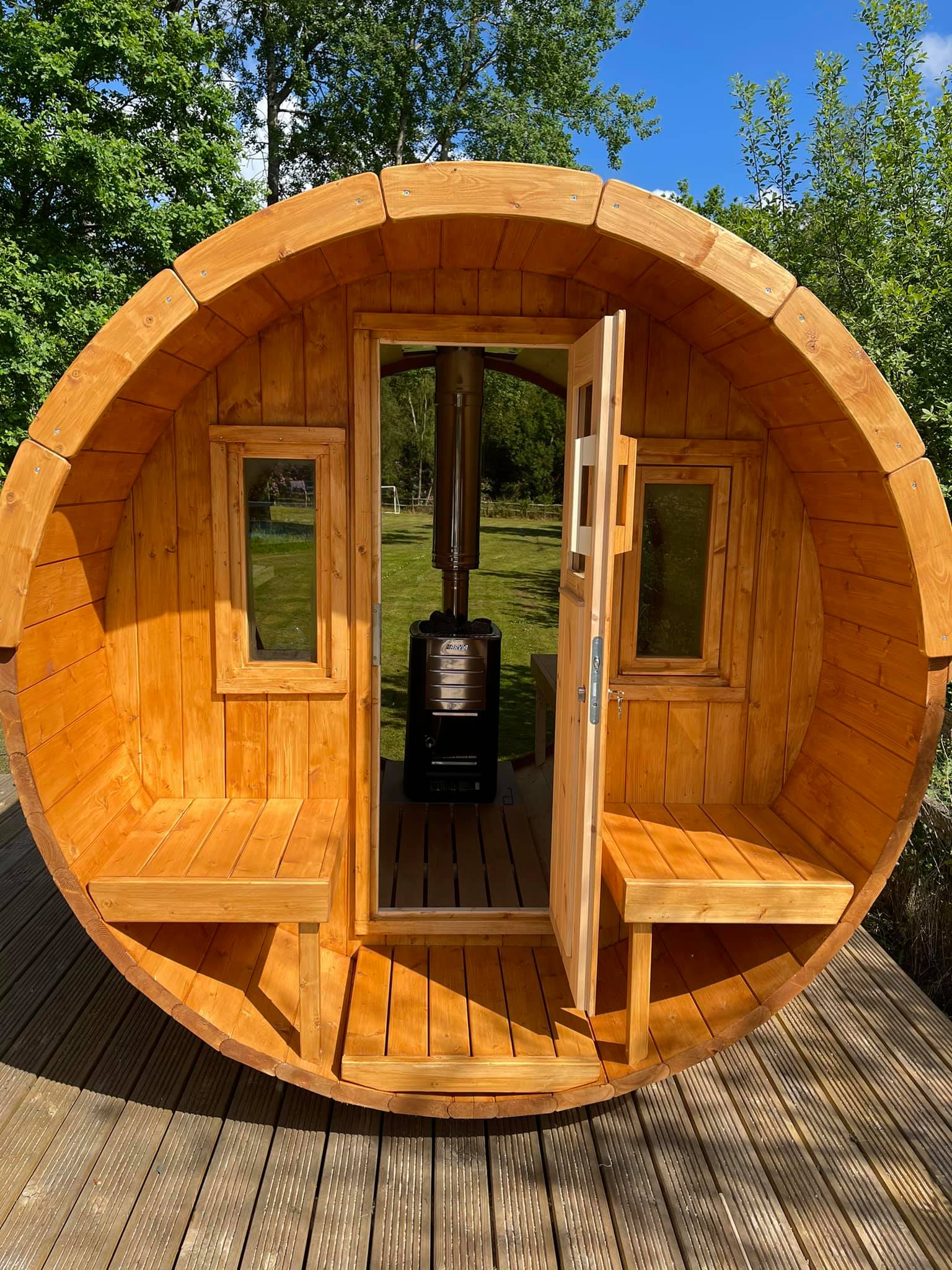 Sauna Extérieur en Bois thermo-traité pour 4 Personnes