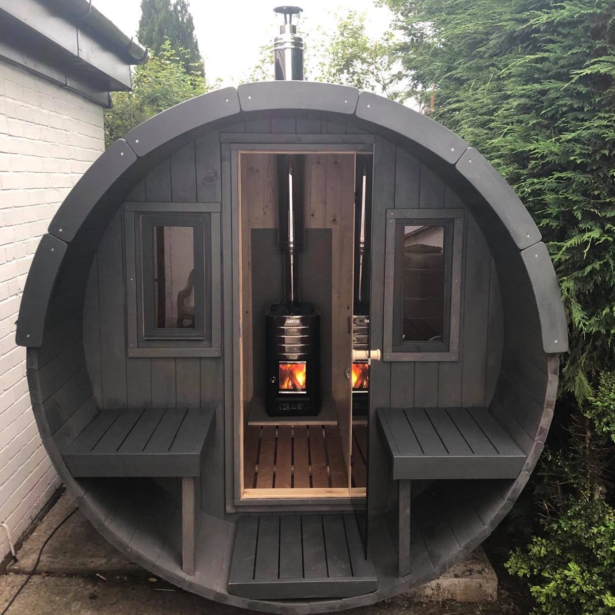 Sauna Extérieur en Bois thermo-traité pour 4 Personnes