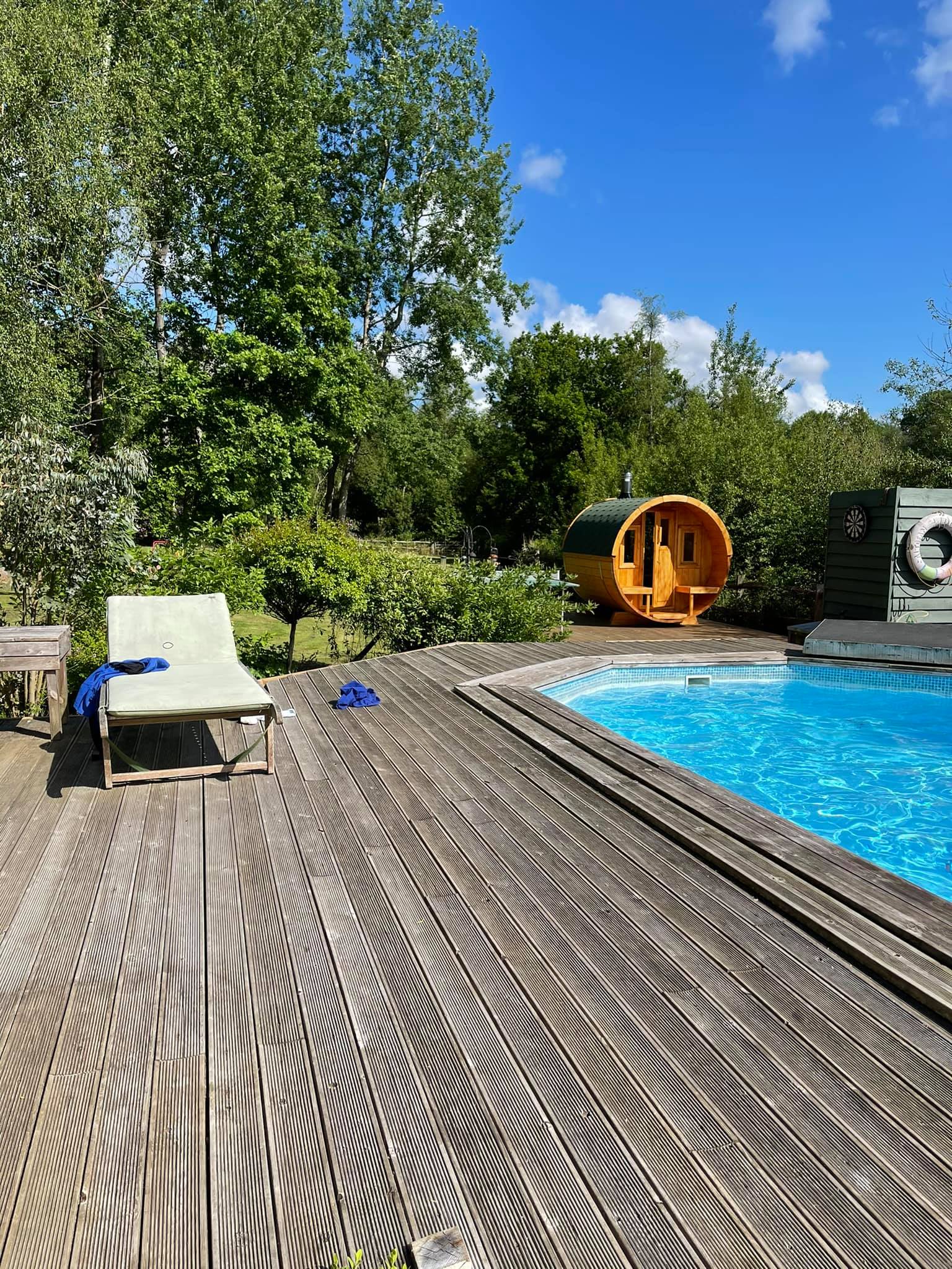 Sauna Extérieur en Bois thermo-traité pour 4 Personnes