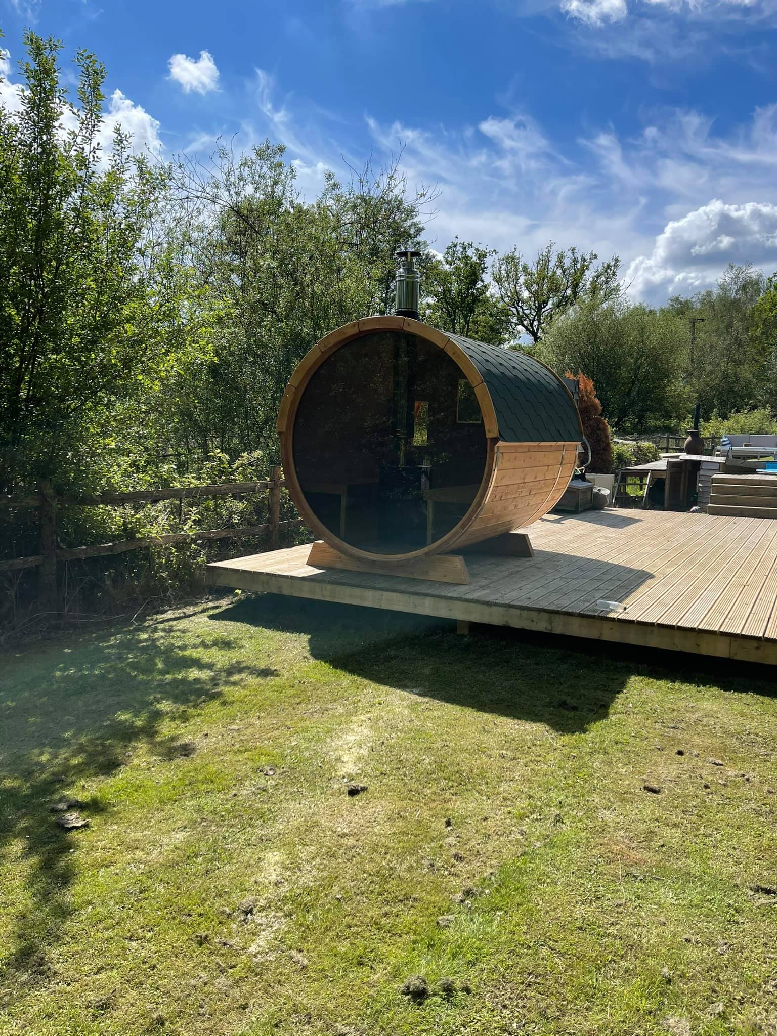 Sauna Extérieur en Bois thermo-traité pour 4 Personnes