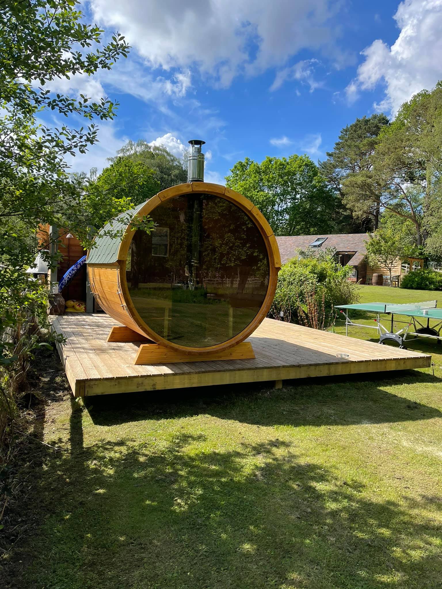 Sauna Extérieur en Bois thermo-traité pour 4 Personnes