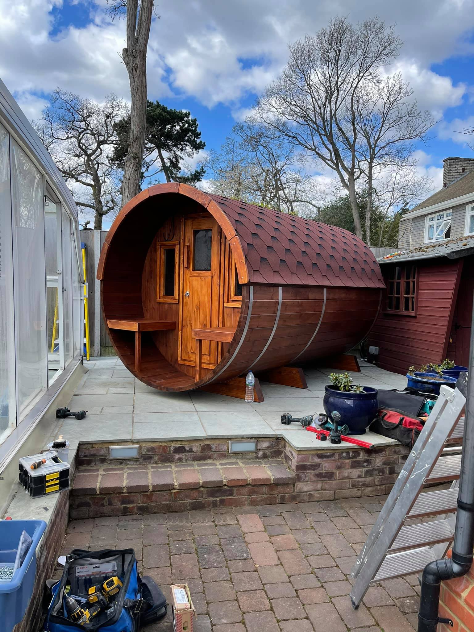 Sauna Extérieur avec Terrasse