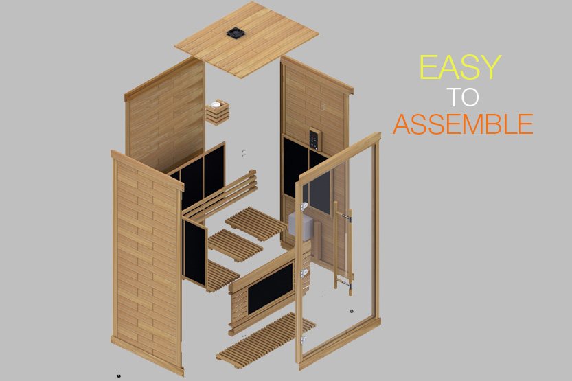 Sauna infrarouge une place en cèdre bien-être