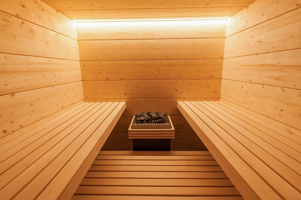 sauna traditionnel interieur, sauna harvia Olympus, sauna de luxe, sauna 6 place, sauna 8 personne