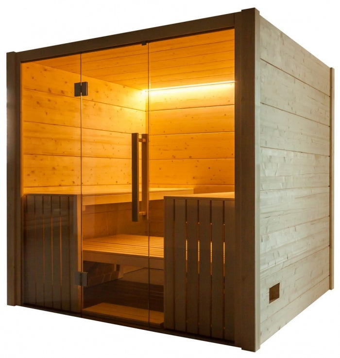 sauna traditionnel interieur, sauna harvia Olympus, sauna de luxe, sauna 6 place, sauna 8 personne