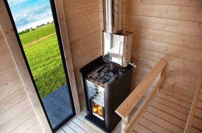 sauna exterieur traditionnel, sauna Harvia Solide Compact, sauna jardin, acheter sauna, prix sauna