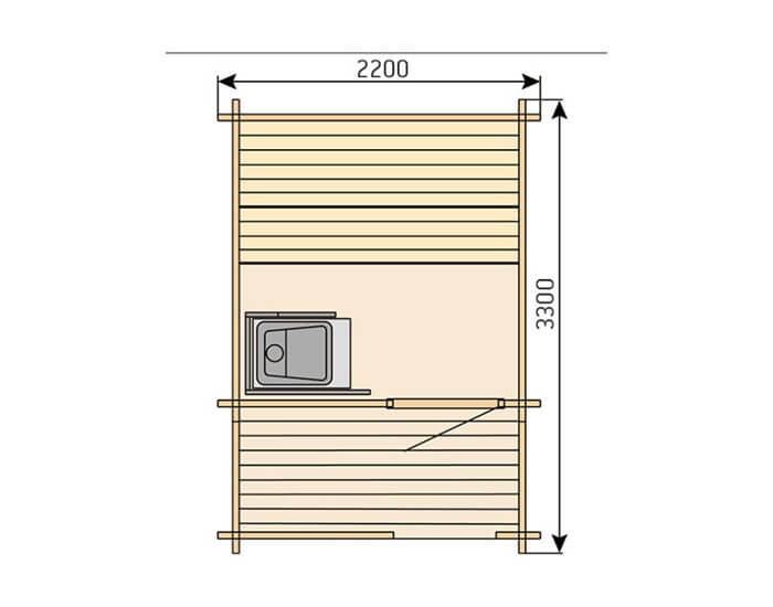 sauna exterieur traditionnel, sauna Harvia Kuikka, sauna jardin, acheter sauna, prix sauna finlandais