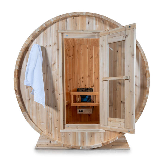 sauna tonneau exterieur, Harmony CTC22W Dundalk Leisurecraft, sauna maison, acheter sauna baril