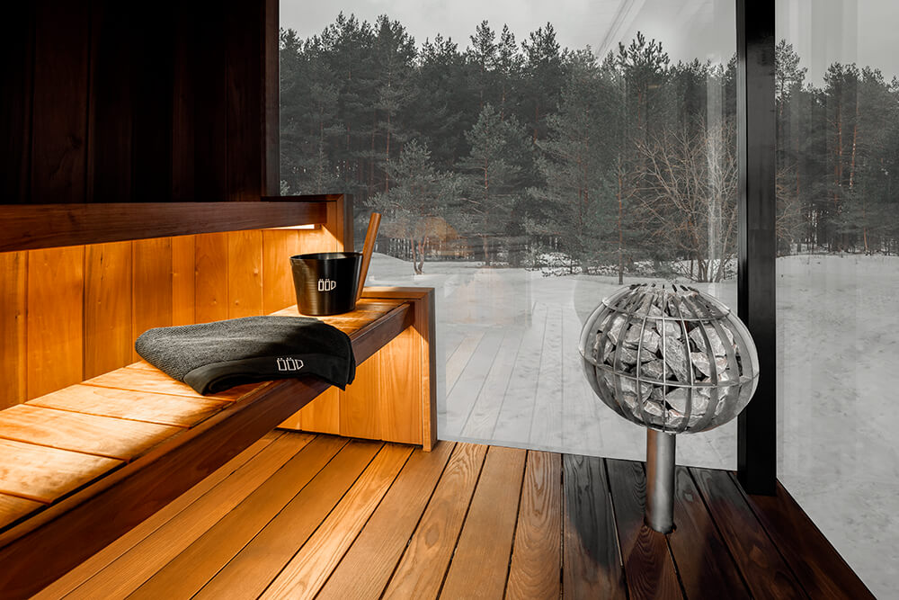 sauna design, sauna exterieur luxe, sauna haut de gamme, prix sauna, sauna 2 a 3 place, OOD mirror mini