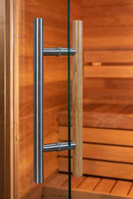 sauna interieur traditionnel luxe, sauna cabine Auroom Cala Wood, prix sauna de luxe, sauna 2 place