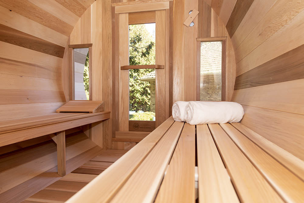 sauna tonneau exterieur, Tranquility CTC2345H Dundalk Leisurecraft, sauna jardin, acheter sauna baril