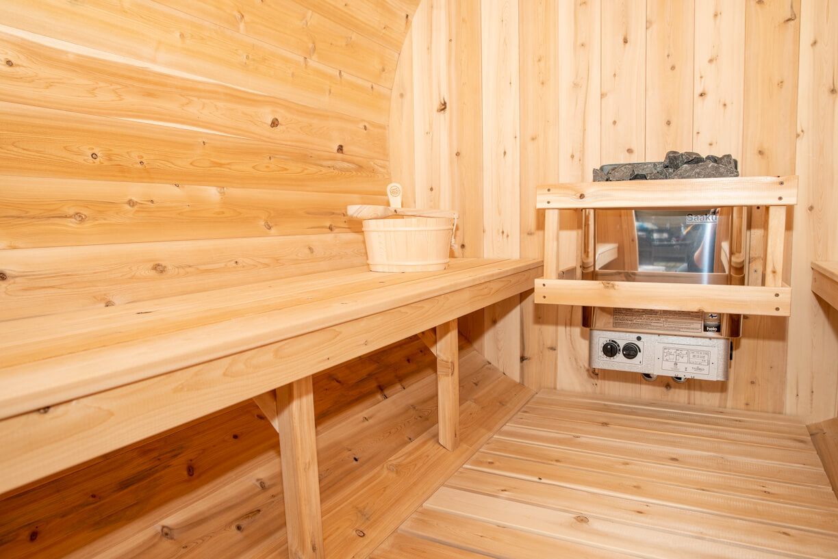 sauna tonneau exterieur, serenity CTC2245W Dundalk Leisurecraft, sauna jardin, acheter sauna baril