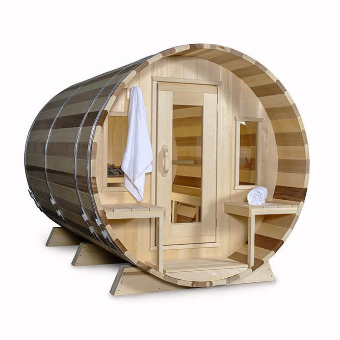 sauna tonneau exterieur, Tranquility CTC2345H Dundalk Leisurecraft, sauna jardin, acheter sauna baril