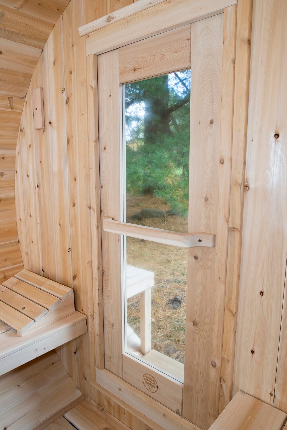 sauna tonneau exterieur, serenity CTC2245W Dundalk Leisurecraft, sauna jardin, acheter sauna baril