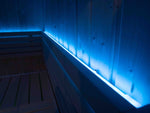 sauna traditionnel interieur, sauna harvia View S2020SV, sauna 5 place, sauna finlandais