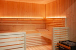 sauna traditionnel interieur, sauna harvia View S2020SV, sauna 5 place, sauna 5 personne