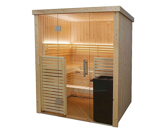 sauna traditionnel interieur, sauna harvia View S1616SV, sauna 3 place, sauna nordique, sauna norvegien