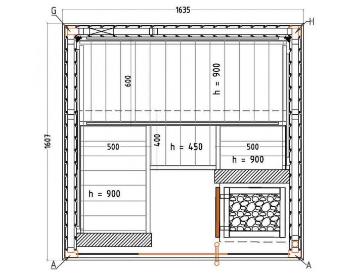 sauna traditionnel interieur, sauna harvia View S1616SV, sauna 3 place, sauna acheter, prix sauna