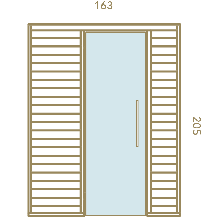 sauna interieur traditionnel luxe, sauna cabine Auroom Baia, acheter sauna de luxe, sauna 2/3 place