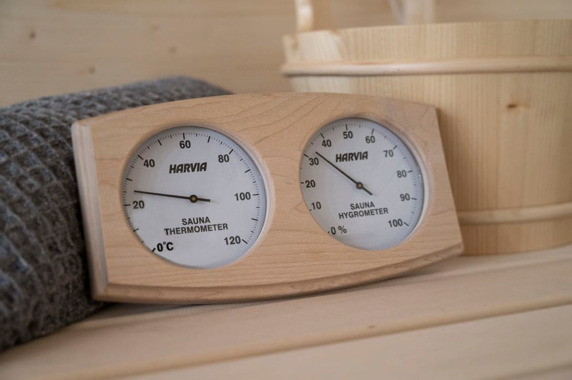 thermometre hygrometre sauna, accessoire sauna harvia